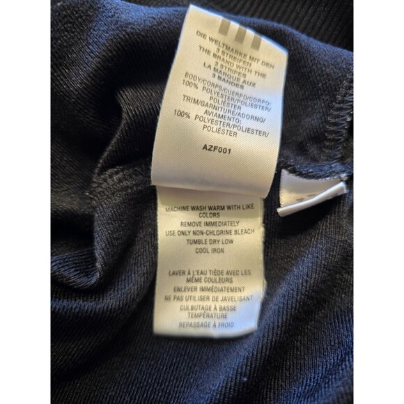 Retro Style Adidas Collar Full Zip Track Jacket Black Unisex Size L - Picture 6 of 6